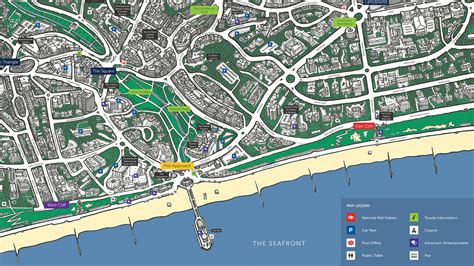 bournemouth beach england map